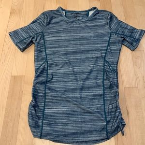 Prana XS Turquoise Side Rouched Prana Women’s Shirt